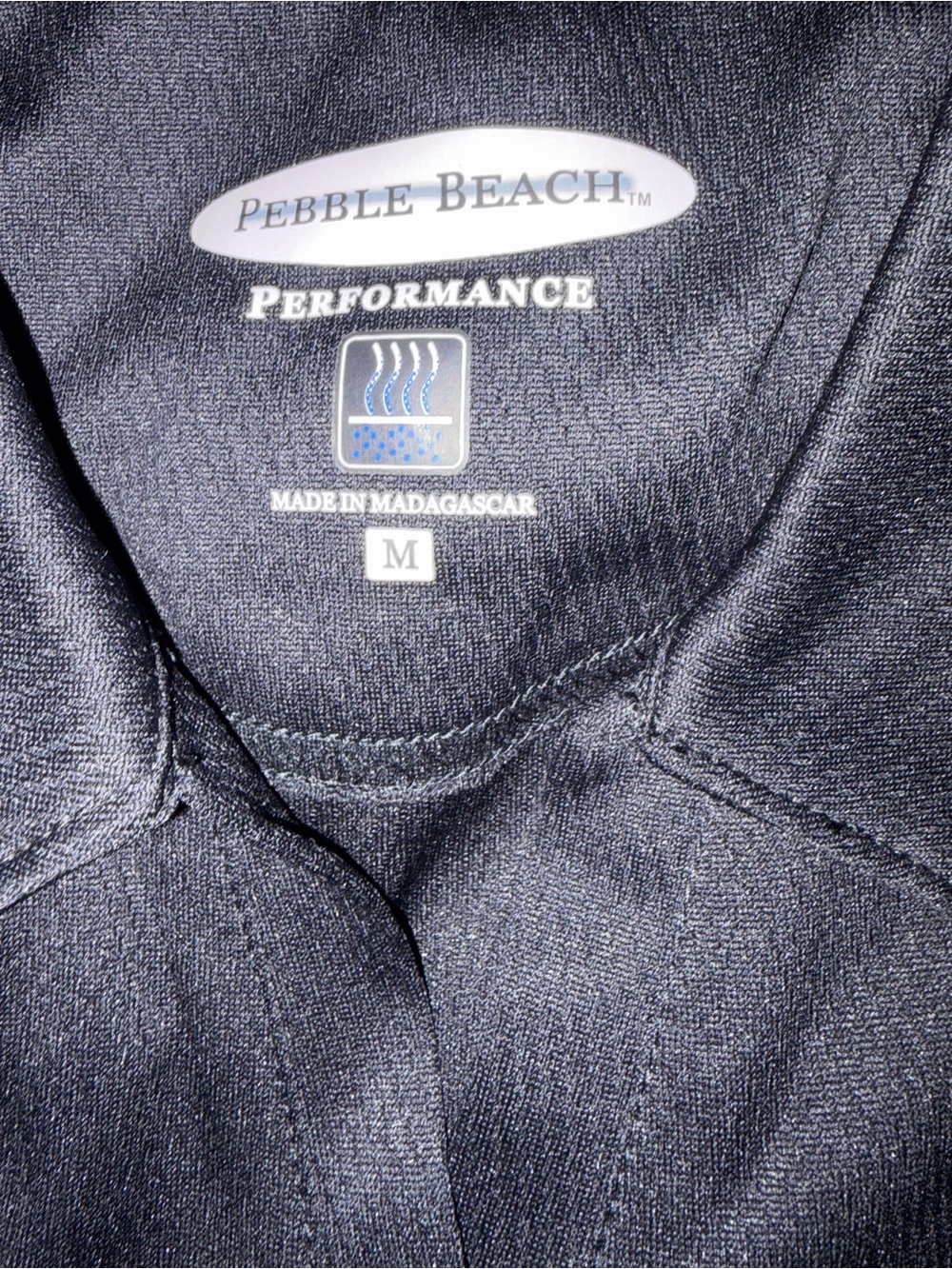 Pebble Beach NWT Golf Polo Womens Med Black Dry-Luxe Performance with Collar - Picture 5 of 5